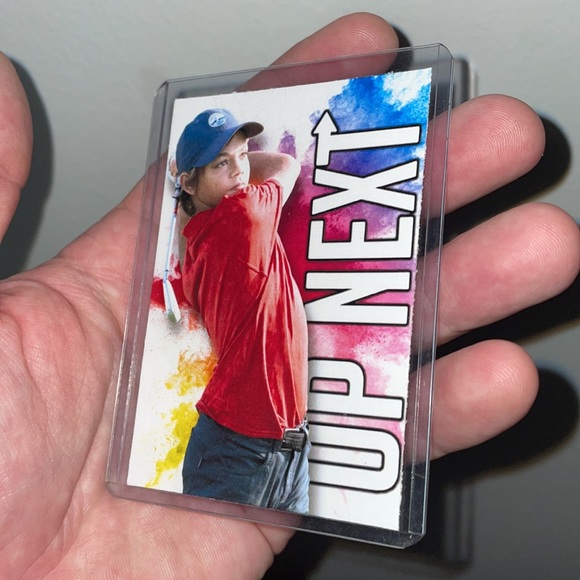 Charlie Woods ACEO Trading Card Color Blast Up Next - Picture 2 of 3